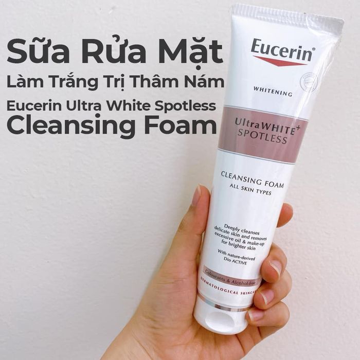 Hình ảnh thực tế sản phẩm Eucerin Ultra White+ Spotless Cleansing Foam - Giải pháp làm trắng và giảm thâm nám
