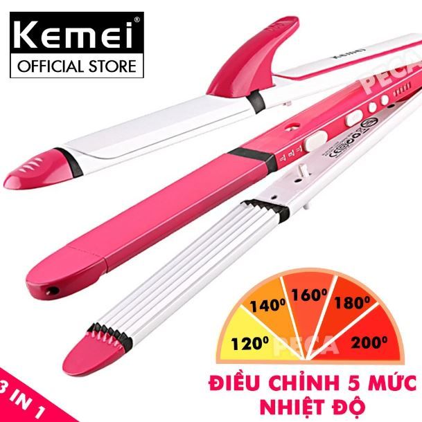 Hình ảnh Máy làm tóc đa năng 3in1 duỗi uốn bấm KEMEI KM-3304 - Phiên bản 2