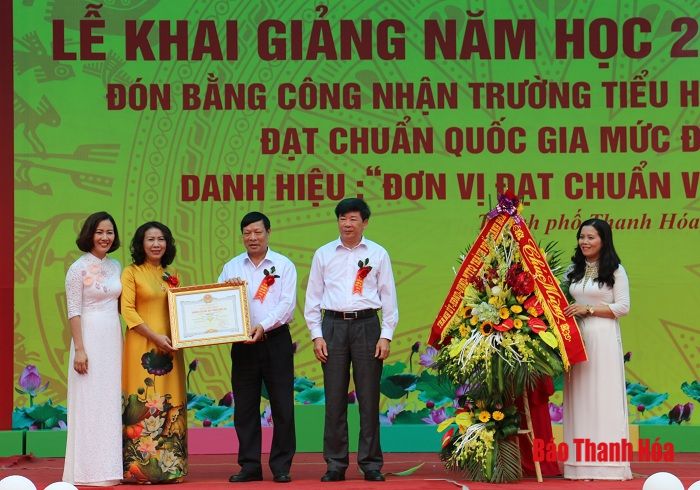 Khung cảnh tuyệt đẹp của Trường Tiểu học Đông Thọ, nơi trí tuệ và tình yêu thương được vun đắp mỗi ngày.