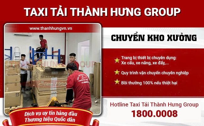 Giải pháp chuyển kho xưởng trọn gói từ Taxi Tải Thành Hưng
