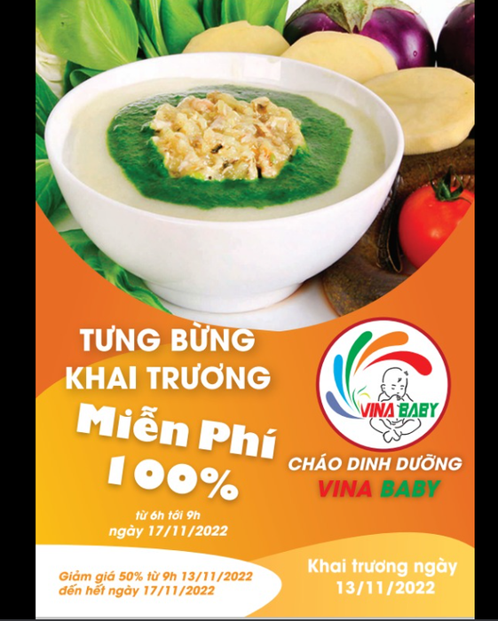 Hình ảnh đầu tiên về Hệ thống cháo dinh dưỡng VinaBaby - Nơi dinh dưỡng kết tinh thành nghệ thuật chăm sóc trẻ thơ