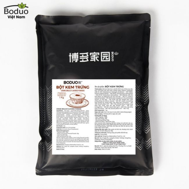 Hình ảnh bột kem trứng Boduo chính hãng