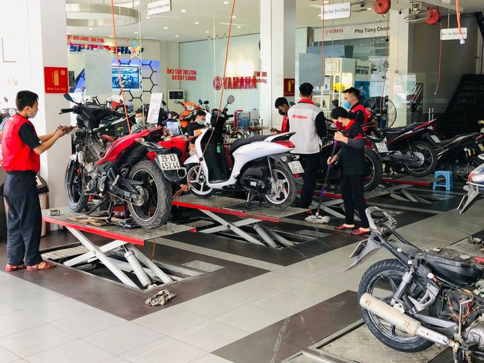 Khu vực dịch vụ và bảo dưỡng chuyên nghiệp tại Yamaha Town Dương Tiến Phát