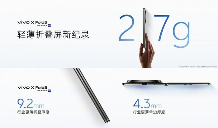 Dòng điện thoại gập mới nhất từ vivo gây ấn tượng với thiết kế thân máy cực kỳ mỏng nhẹ