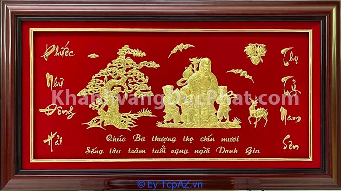 Khánh vàng mừng thọ cao cấp – Món quà tinh tế cho những dịp trọng đại.