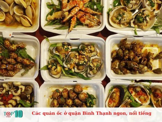 Các quán ốc tại Bình Thạnh không chỉ nổi tiếng mà còn thu hút thực khách với hương vị đặc trưng, mang lại những trải nghiệm khó quên.
