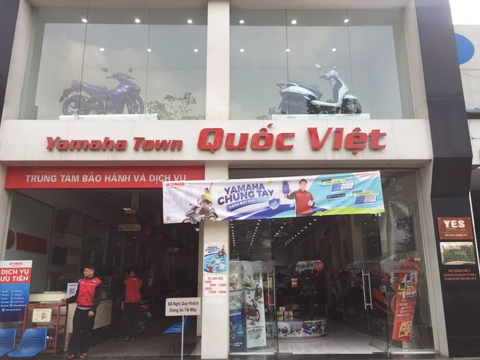 Hình ảnh không gian trưng bày tại Yamaha Town Quốc Việt