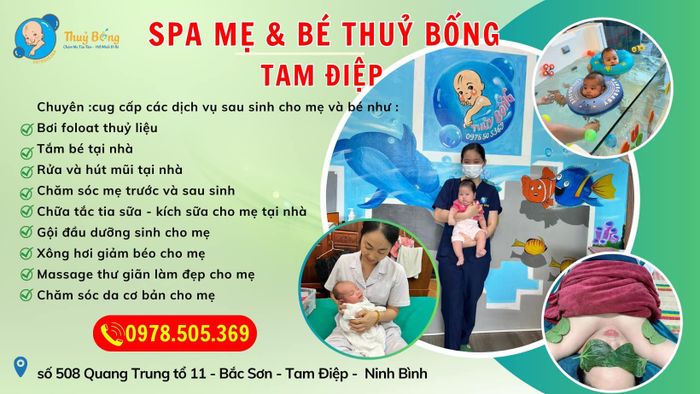 Hình ảnh không gian chăm sóc mẹ và bé tại Thuỷ Bống Baby Spa