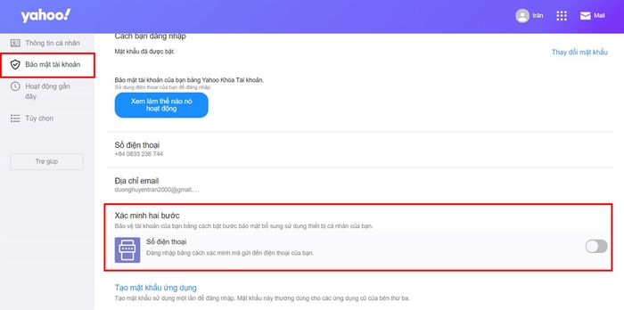 Giao diện Yahoo Mail thân thiện người dùng