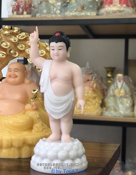 Tượng Phật Đản Sinh chất liệu bột đá cao cấp - Tinh hoa nghệ thuật từ Đồ Thờ Lộc Phát