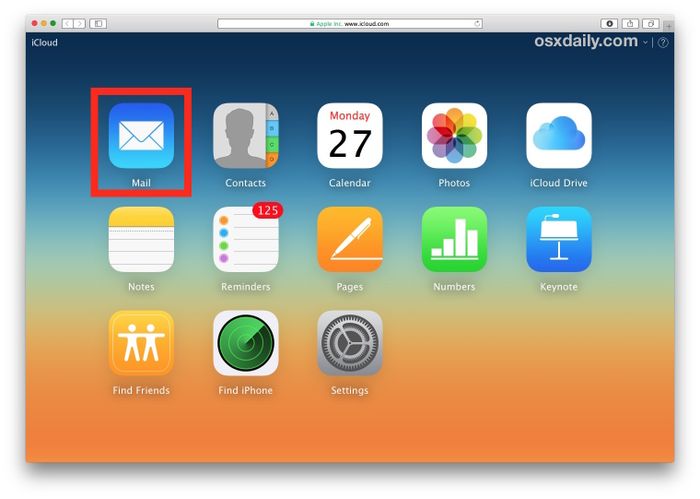 Giao diện iCloud Mail tinh tế trên iPhone