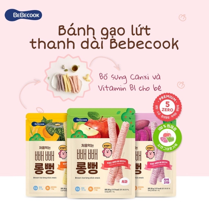Hình ảnh bánh gạo lứt ăn dặm BeBecook chính hãng (ảnh 1)