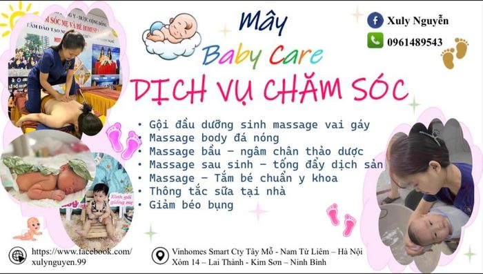 Không gian chăm sóc ấm áp tại Mây Baby Care