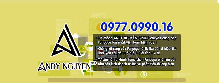 Hình ảnh minh họa chất lượng fanpage từ Andy Nguyễn Group