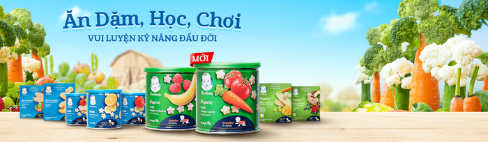 Hình ảnh bánh ăn dặm Gerber Puffs chính hãng (ảnh 2)