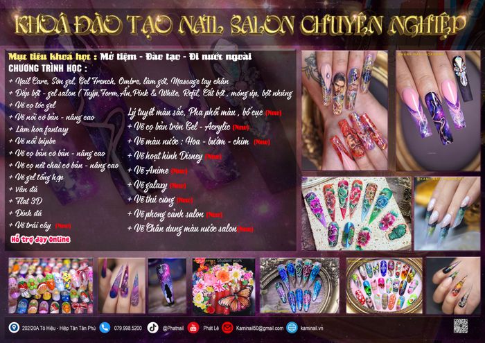Hình ảnh thực tế lớp học tại Kami Nail Academy