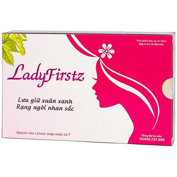 Viên uống LadyFirstz - Hỗ trợ hiệu quả trong giai đoạn tiền mãn kinh. Giúp cân bằng nội tiết tố nữ, làm đẹp da và cải thiện tình trạng tóc rụng.