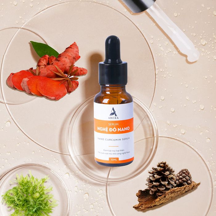 Hình ảnh thực tế Serum Nghệ Đỏ Nano ABERA - Công nghệ nano đột phá từ Hàn Quốc