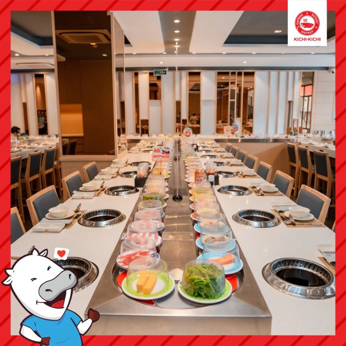 Hệ thống băng chuyền nhộn nhịp tại Kichi Kichi