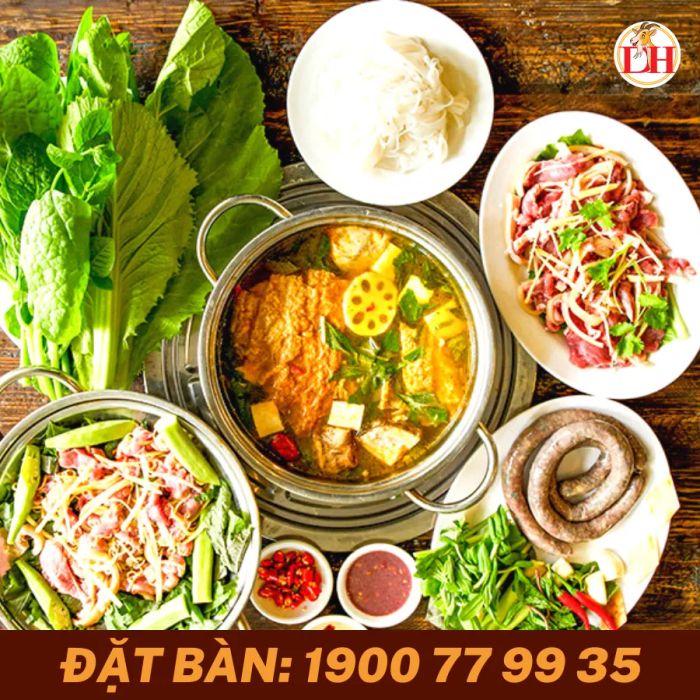 Hình ảnh lẩu dê Đồng Hương hấp dẫn