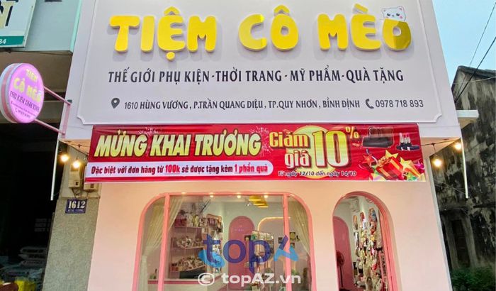 Tiệm Cô Mèo - Không gian quà lưu niệm tại Quy Nhơn với phong cách độc đáo.