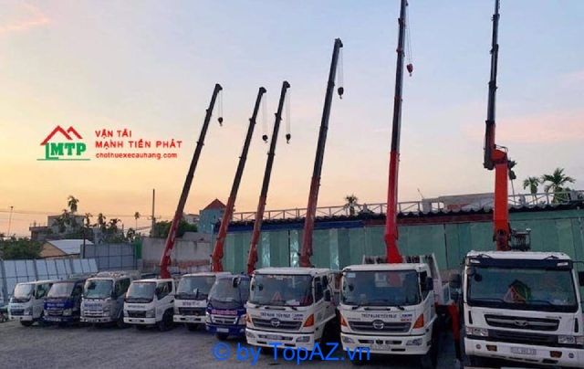 Công ty Vận tải Mạnh Tiến Phát cung cấp dịch vụ cho thuê xe cẩu với nhiều lựa chọn đa dạng, đáp ứng nhu cầu của mọi công trình.