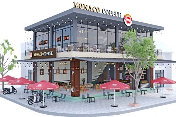 Không gian thưởng thức tại Monaco Coffee