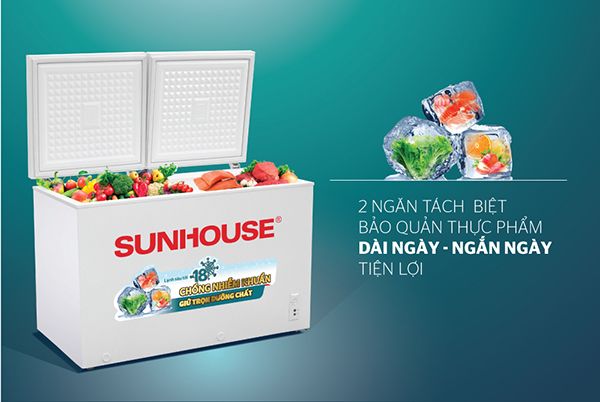 Ảnh thực tế Tủ đông Sunhouse - Không gian bảo quản rộng rãi