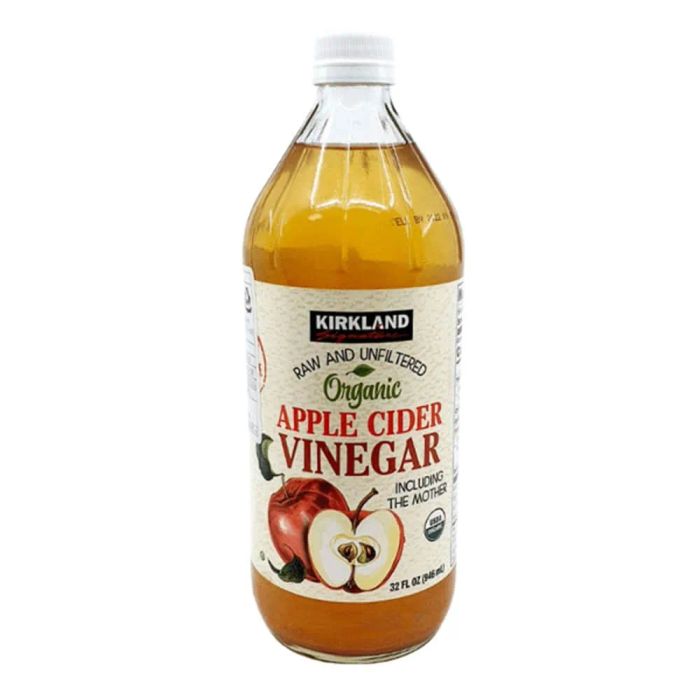 Giấm táo hữu cơ nguyên chất Kirkland Signature Organic Apple Cider Vinegar ảnh 1