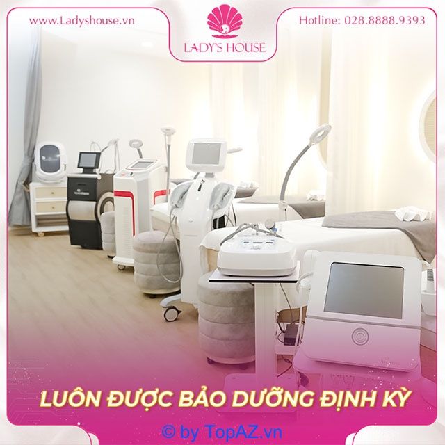 Hệ Thống Cơ Sở Vật Chất Hiện Đại Tại Lady's House Spa Bình Dương
