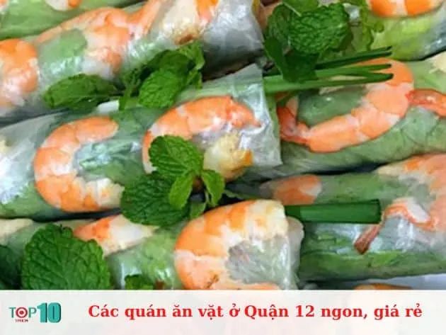 Các quán ăn vặt ở Quận 12 ngon, giá rẻ