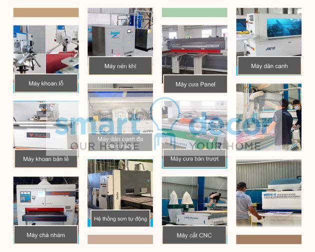 Hệ thống máy móc hiện đại tại xưởng SmartDecor