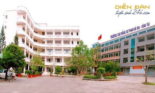 Hình ảnh khuôn viên xanh mát của Trường Cao đẳng Sư phạm Bà Rịa - Vũng Tàu