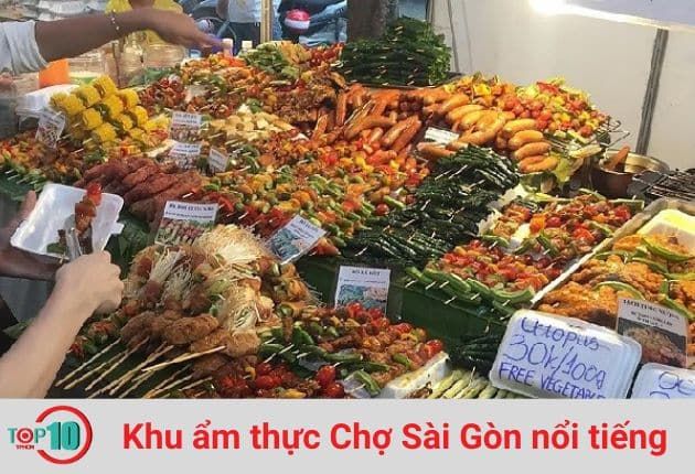 Khu ẩm thực nổi bật tại chợ Sài Gòn