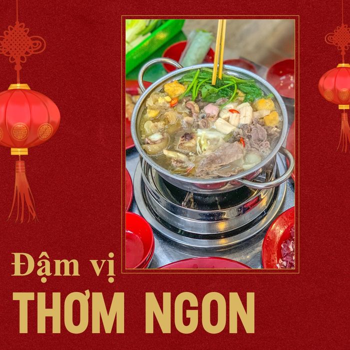 Nước lẩu dấm đặc trưng và nguyên liệu tươi ngon tại Bò Nhúng Zấm Huyền Xẩm - Ảnh 3