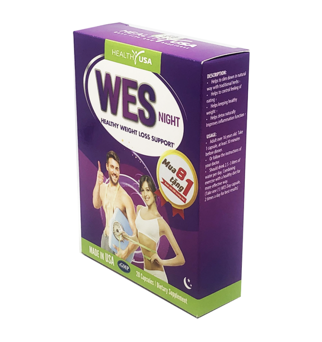 Hình ảnh chân thực Viên Uống Đốt Mỡ Wes Night phiên bản cải tiến