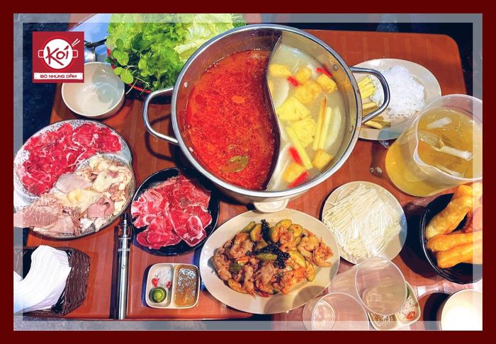 Hình ảnh lẩu bò nhúng dấm thơm ngon tại Kói
