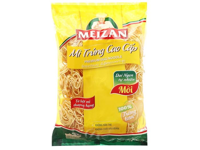 Hình ảnh mì trứng cao cấp Meizan - Vàng óng đạt chuẩn