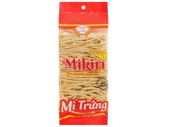 Hình ảnh mì trứng Mikiri chính hãng - vàng ươm bắt mắt