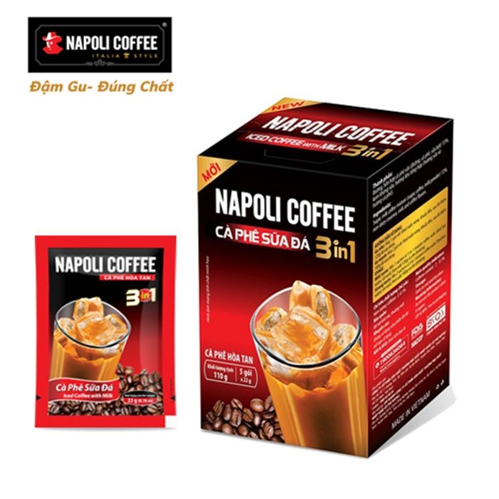 Cà phê sữa đá Napoli Coffee 3in1 - hương vị đậm đà, hoàn hảo trong từng ngụm