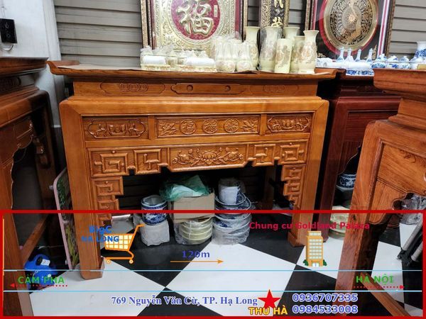 Bộ sưu tập bàn thờ gỗ quý tại Đồ Thờ Thu Hà