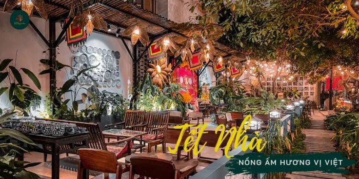 Không gian xanh mát tại Yên Garden Bistro