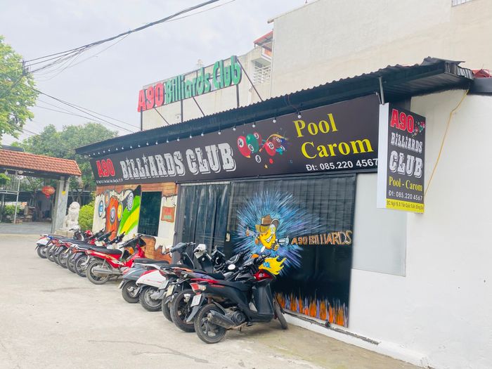 Hình ảnh ấn tượng về không gian chơi bida tại A90 Billiards Club
