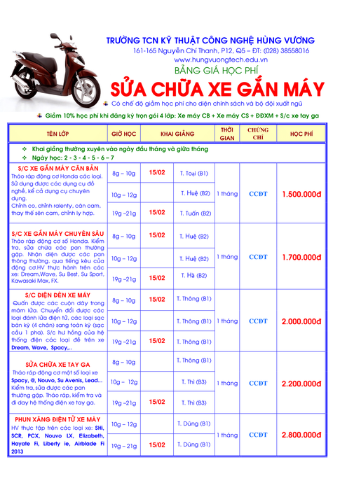 Trường Trung cấp nghề Kỹ thuật Công nghệ Hùng Vương ảnh 2