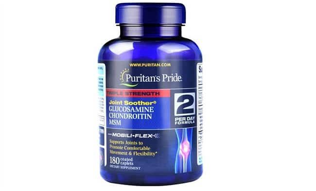 Thực phẩm chức năng tái tạo sụn khớp Puritan's Pride Triple Strength, sản phẩm giúp bảo vệ và phục hồi sụn khớp hiệu quả.