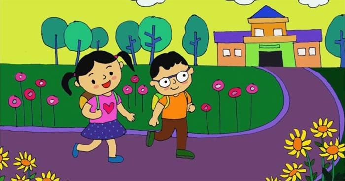 Hình ảnh minh họa: Thuở ban đầu cắp sách đến trường (Nguồn: internet)
