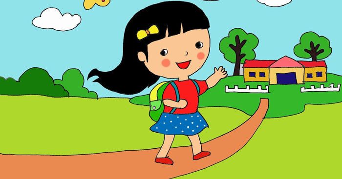 Hình ảnh minh họa số 1: Khoảnh khắc đầu tiên đến trường (Nguồn: internet)