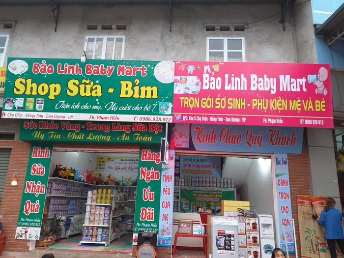 Góc trưng bày sản phẩm chất lượng tại Bảo Linh Baby Mart