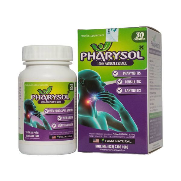 Hình ảnh Pharysol - Công thức Mỹ đặc trị viêm họng, viêm amidan