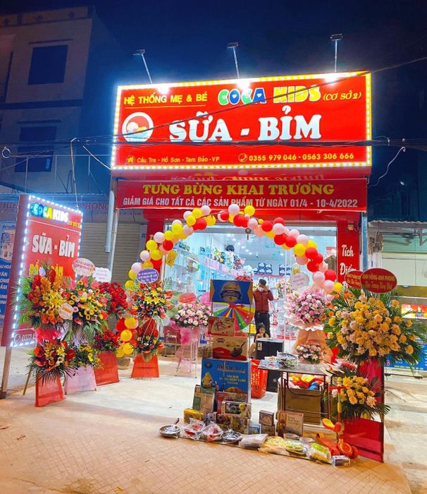 Góc trưng bày sản phẩm chất lượng tại Cocakids